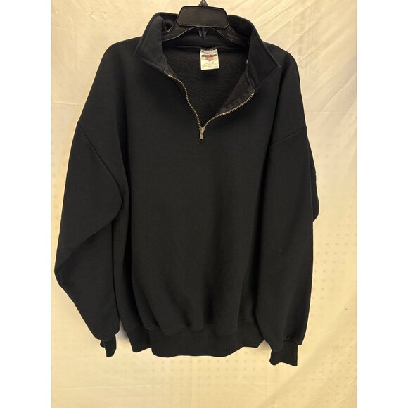 Vintage Jerzees XL Black Crewneck Sweatshirt Minimalist Whimsygoth Streetwear - Picture 1 of 7